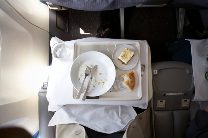 dining on the plane