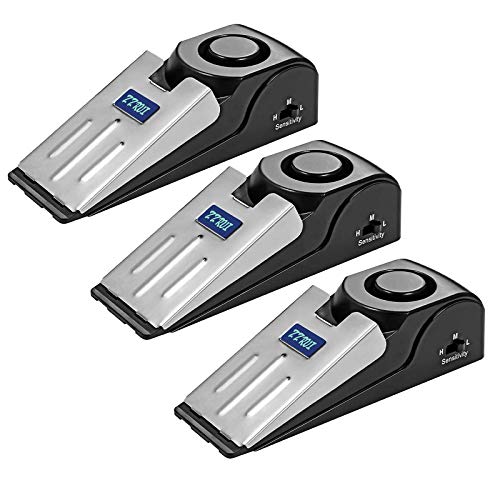ZZRUI Portable Door Stopper Floor Wedge Security Alarm