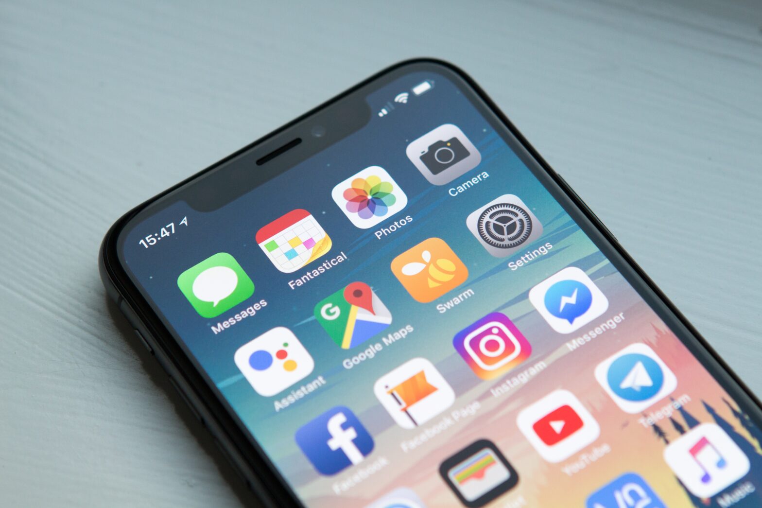 phone screen with apps
