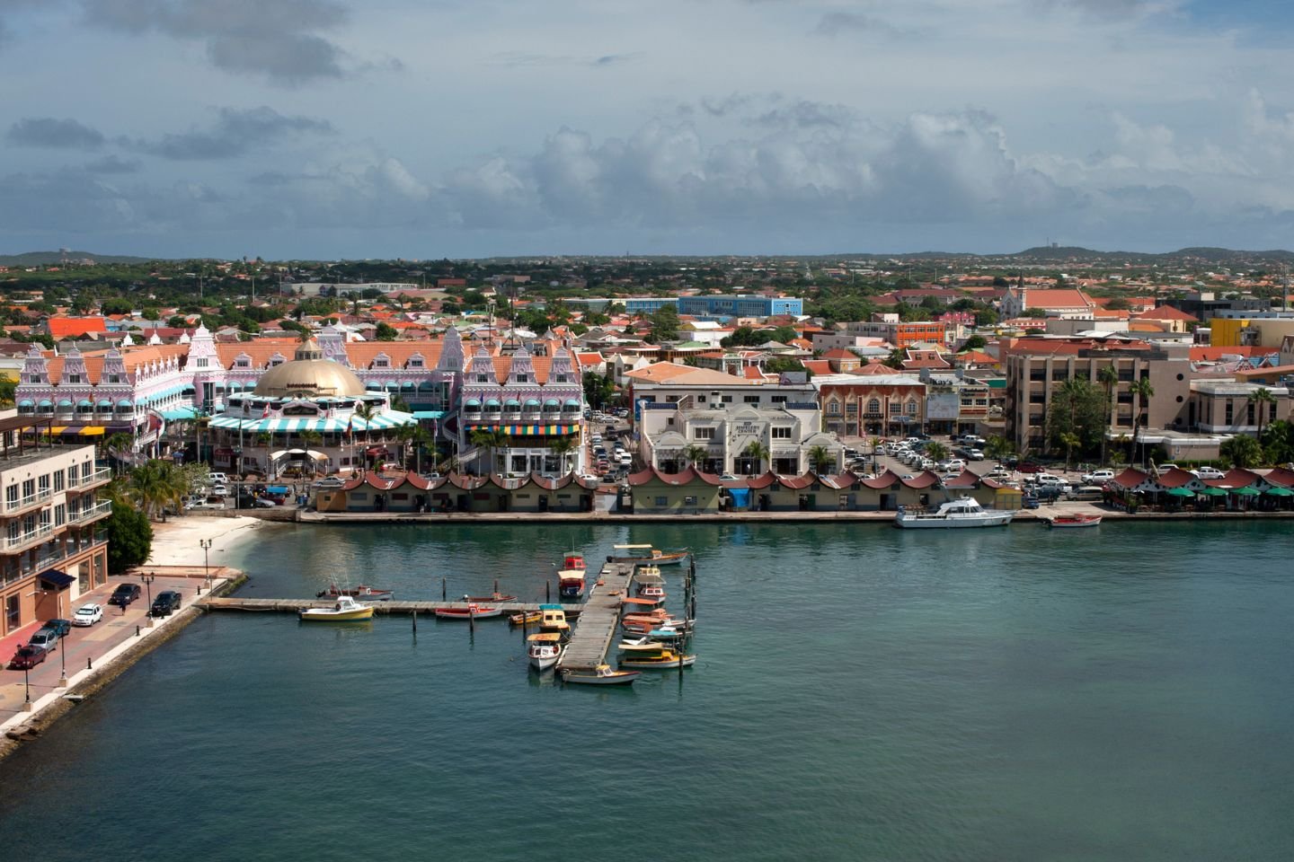 aerial view of Aruba island