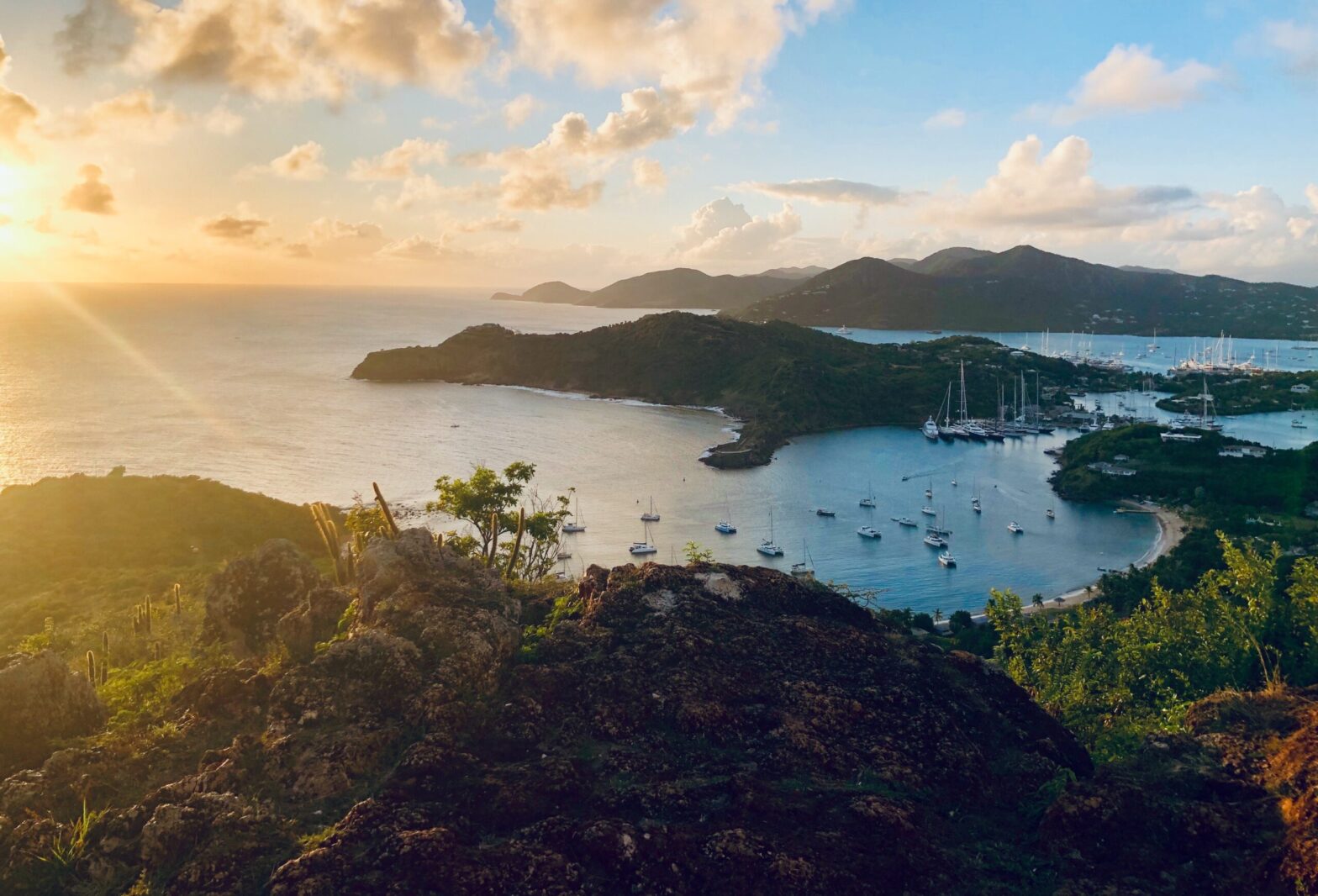 aerial view of Caribbean islands
