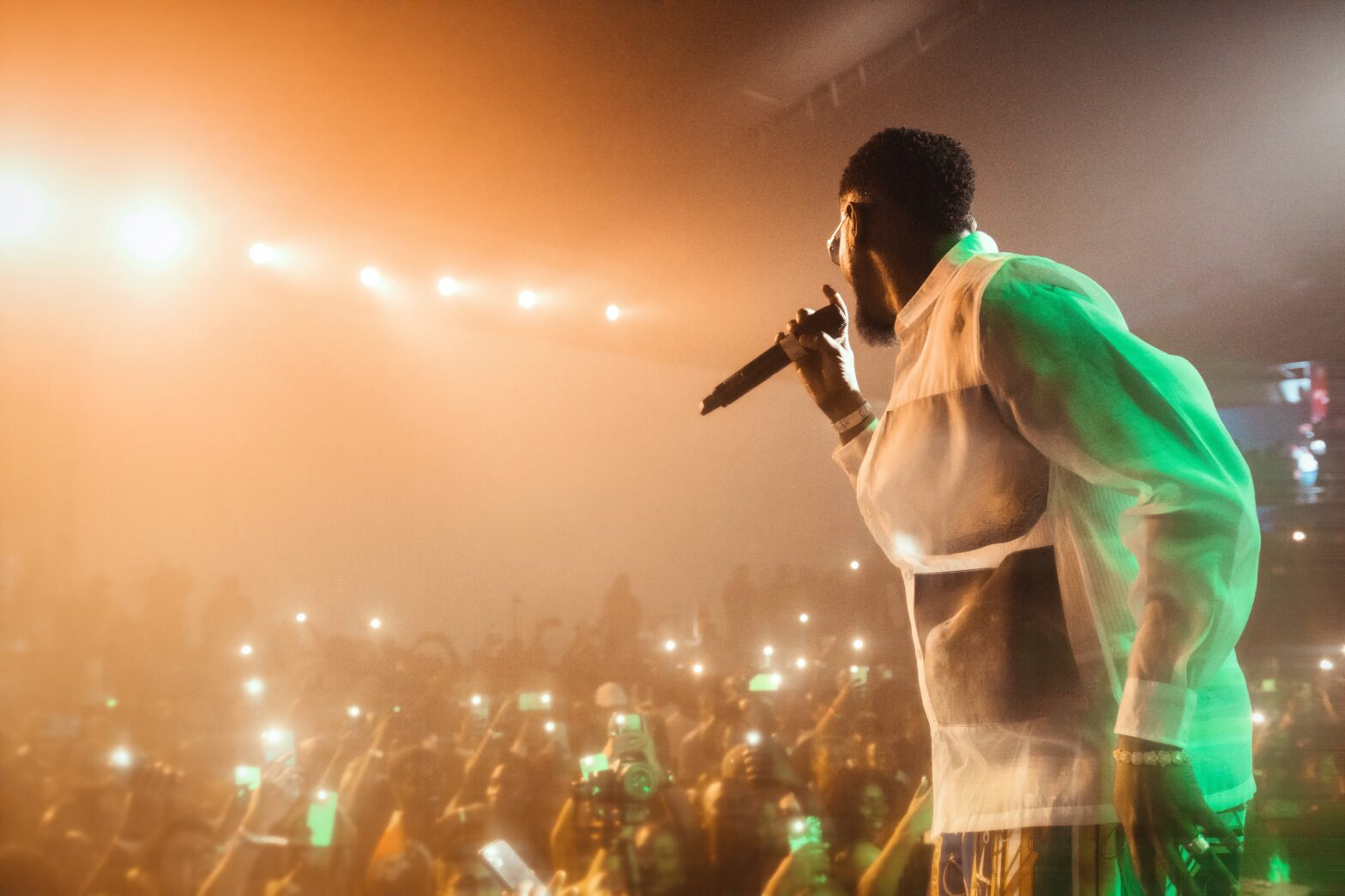 man performing on stage