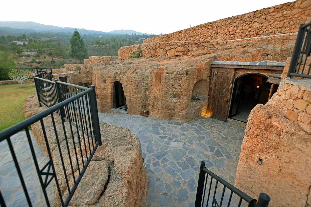 unique stay cave Airbnb exterior in La Higuera Spain
