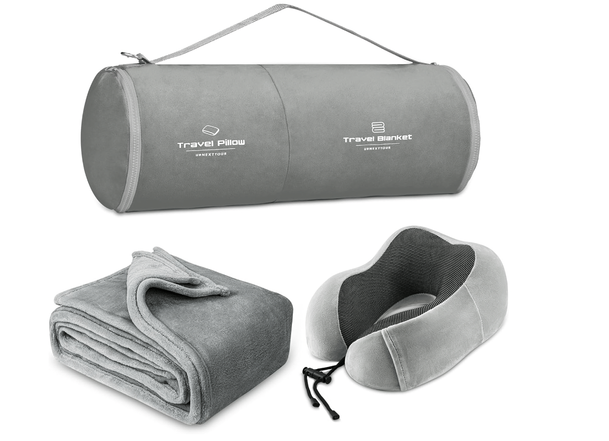 urnexttour Neck Pillow and Blanket Travel Set