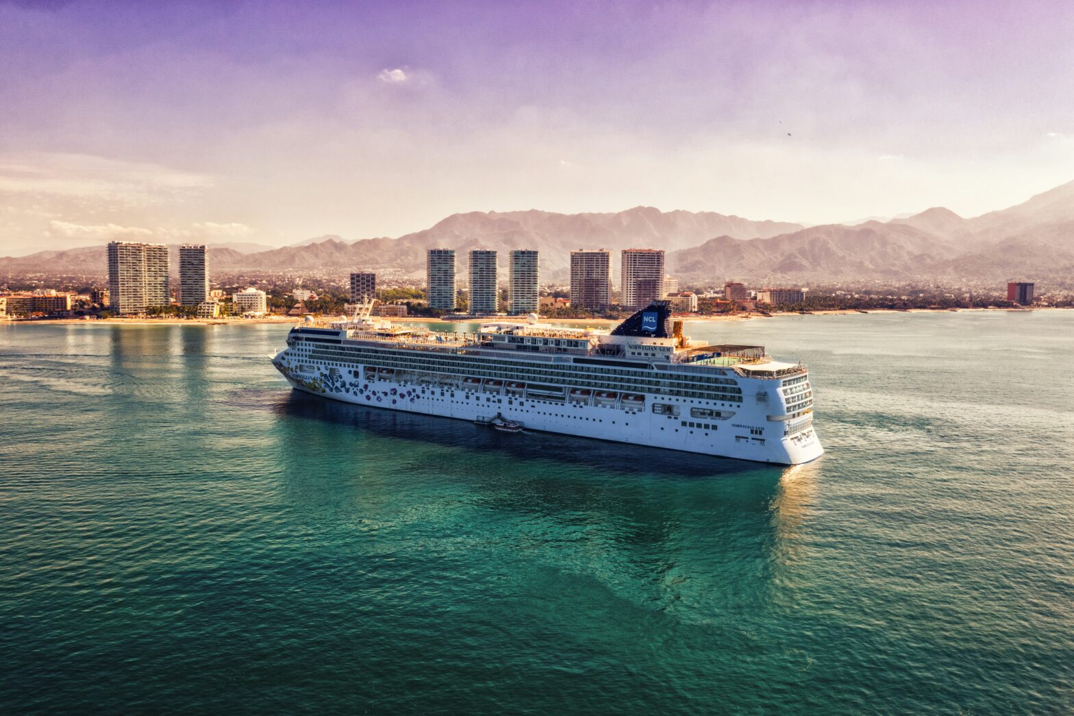 cruise ship on clear blue waters