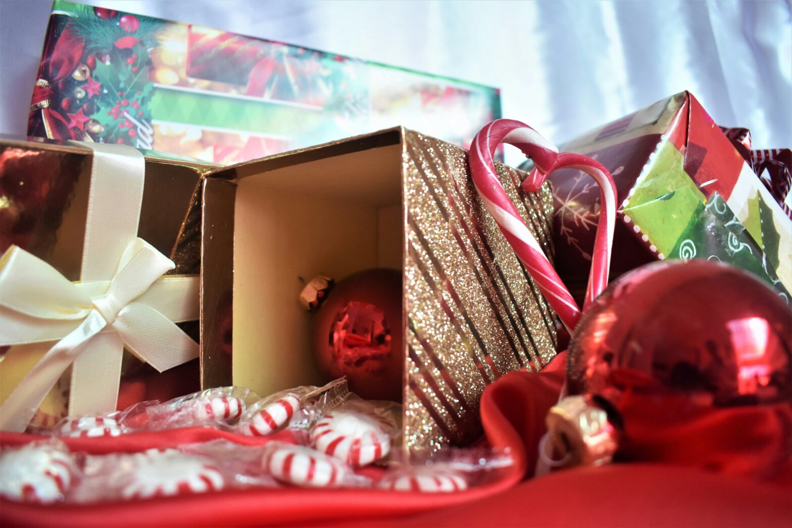 Christmas wrappings and ornaments in Mexico for the holiday season