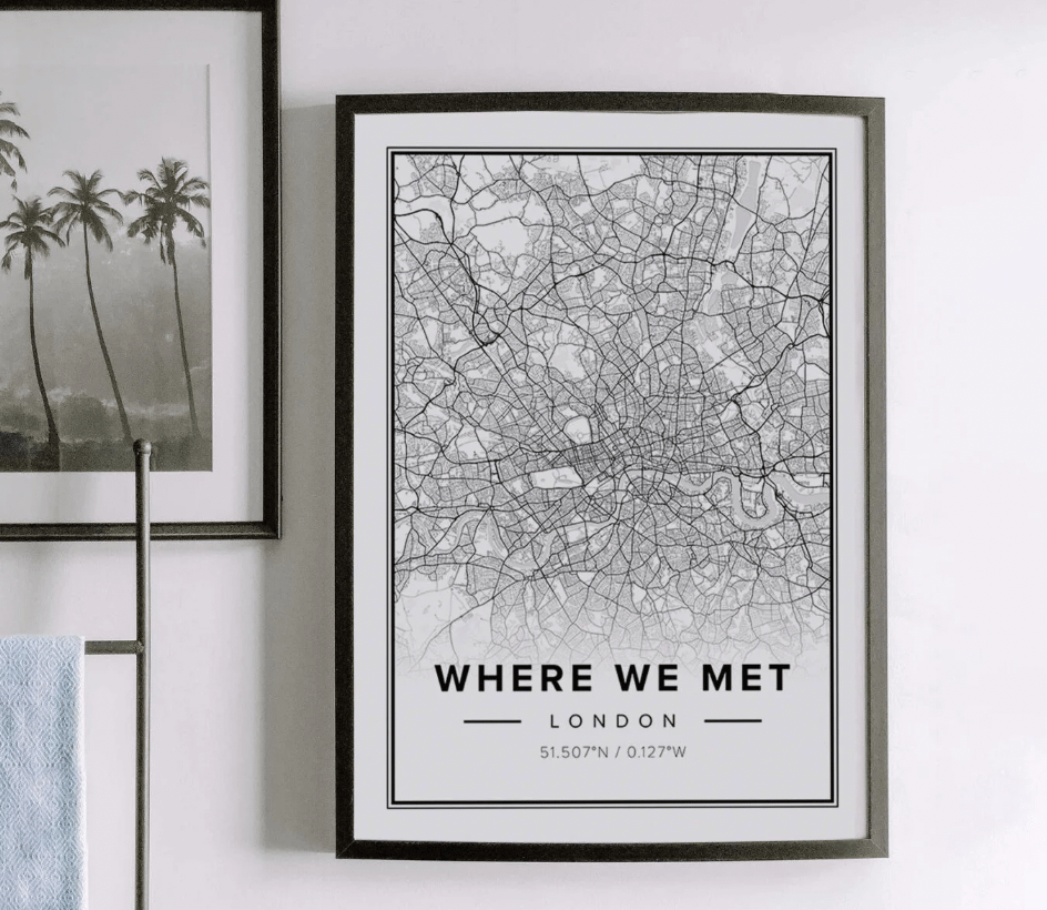 Mapiful Customizable Map Art Prints