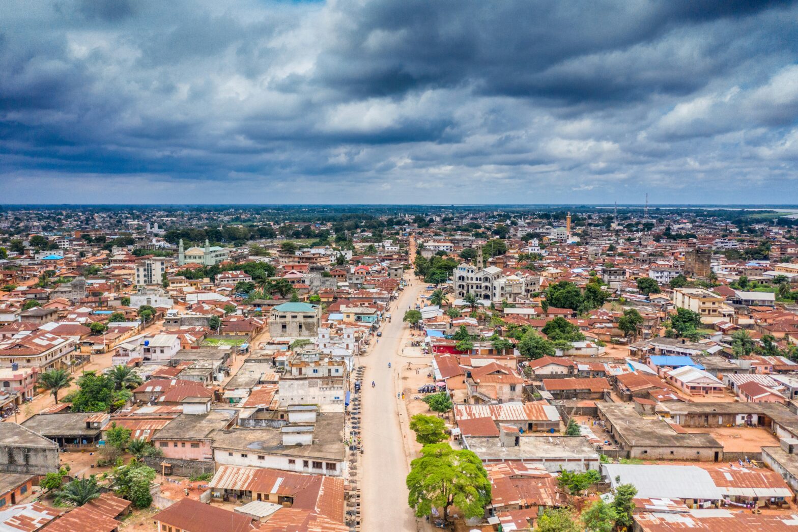 aerial view of Porto-Novo, Bénin