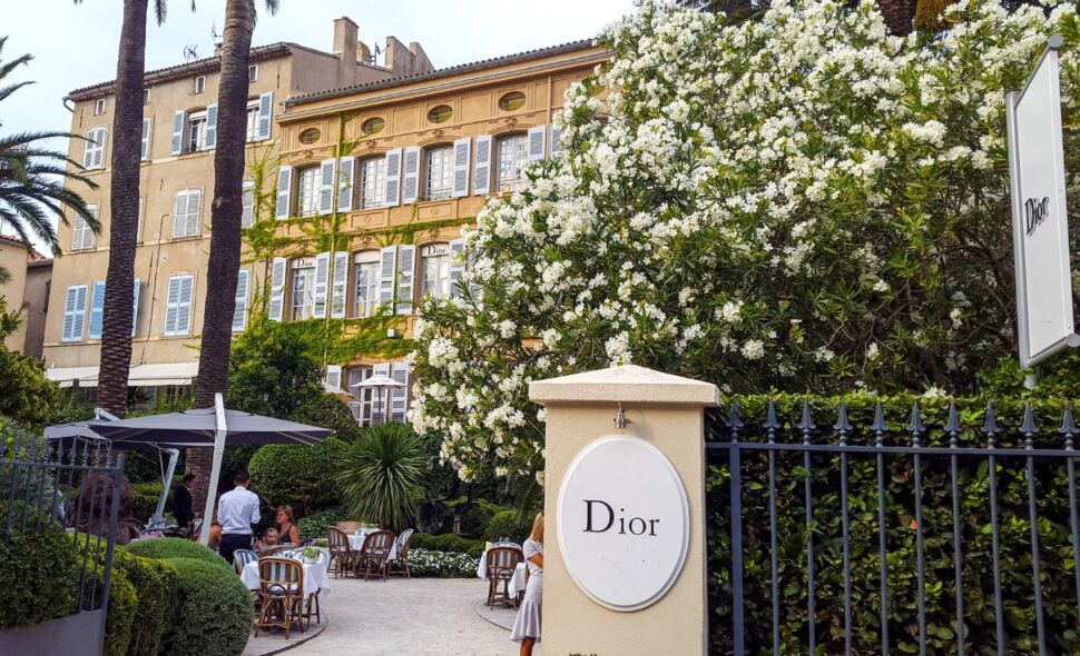 exterior entrance of Dior des Lices restaurant in St. Tropez, France