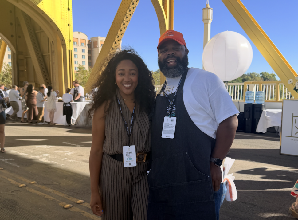 Mitti Hicks and Sacramento Chef Dennis Sydnor, Jr.