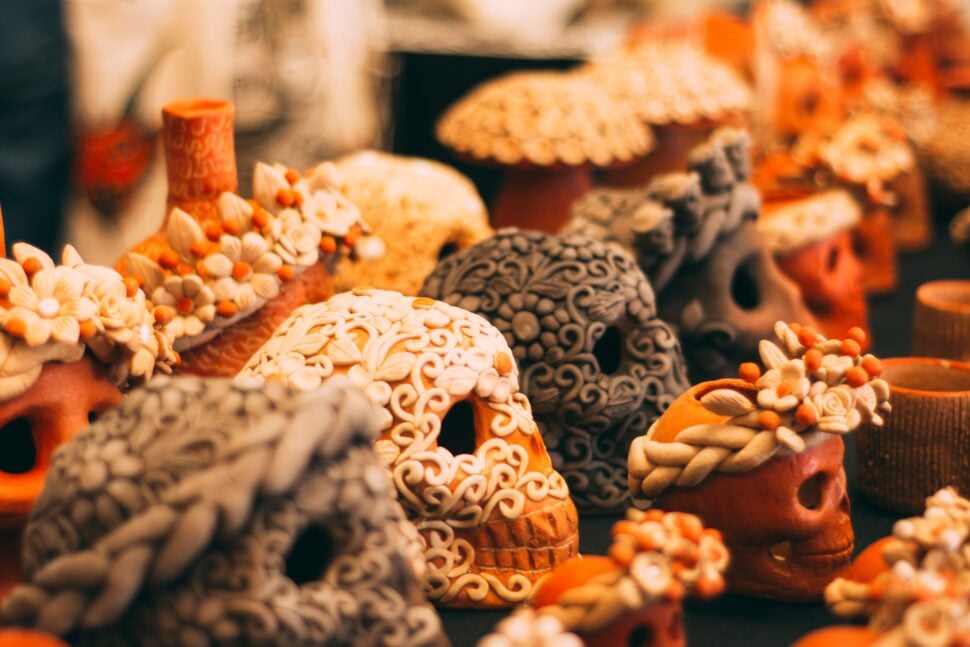 artisan skulls día de los muertos in Oaxaca, Mexico