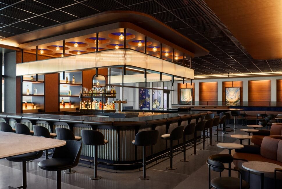 interior view of United Airlines Terminal B North United Club