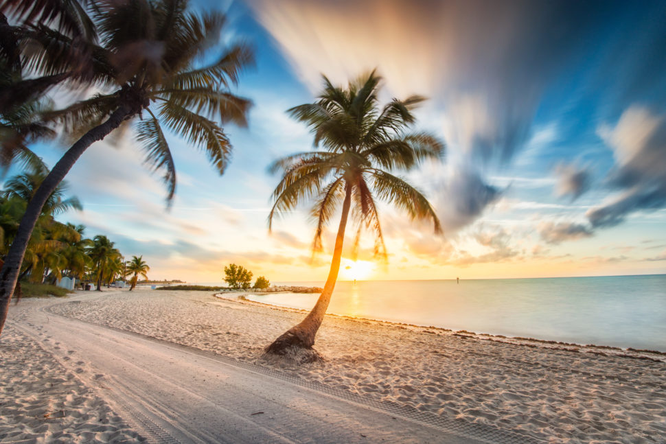 sunrise in Key west on the beach