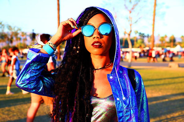 INDIO, CA - APRIL 22: Festivalgoers during the 2018 Coachella Valley Music And Arts Festival at the Empire Polo Field on April 22, 2018 in Indio, California.