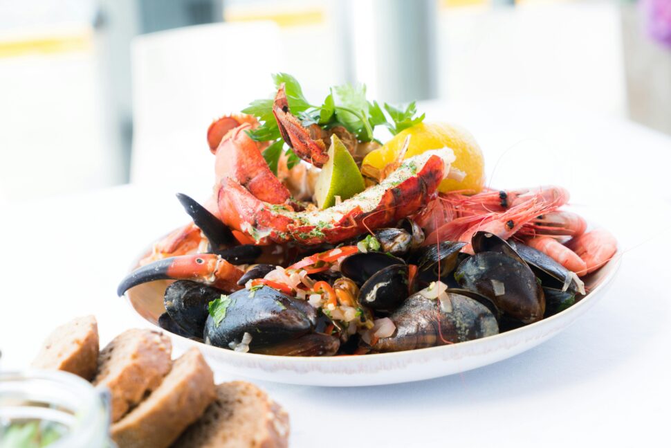 plate of seafood