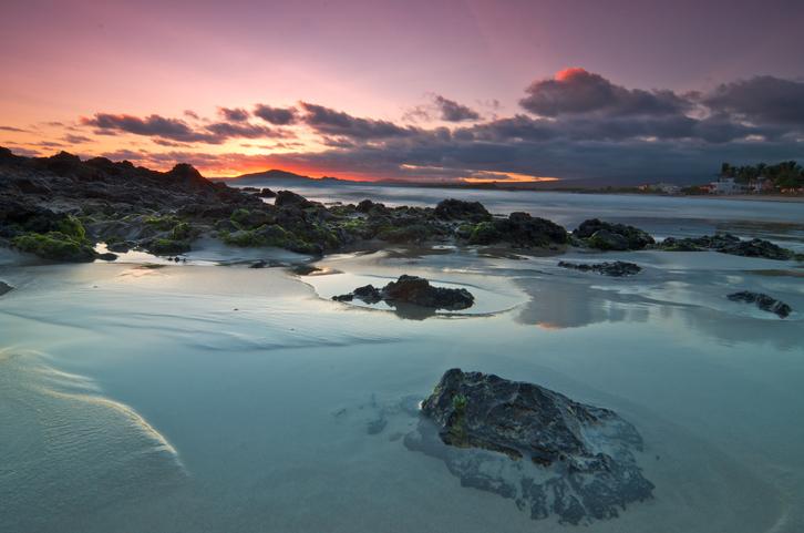 Picturesque beach on Galapagos island in Ecuador
