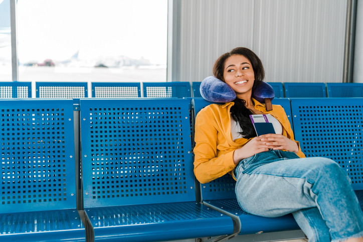 a neck pillow is essential for flights