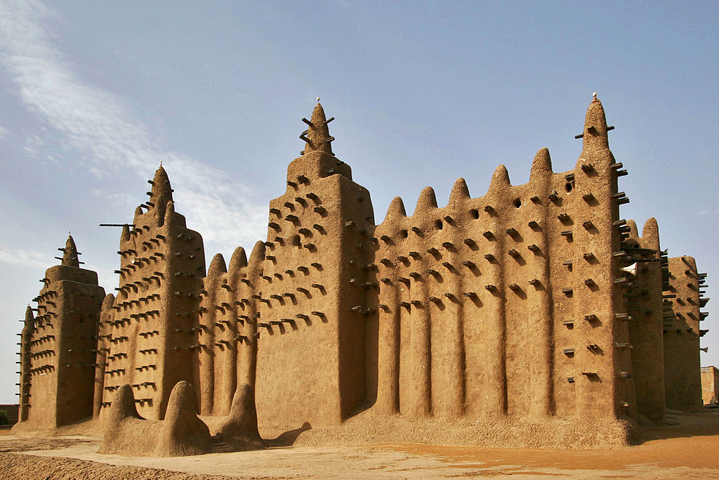 The Great Mosque of Djenne in Djenne, Mali.