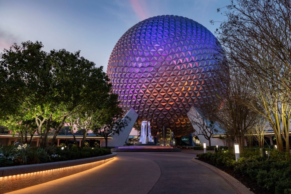 EPCOT Entrance at night