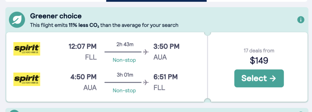 Aruba Flight Deal March