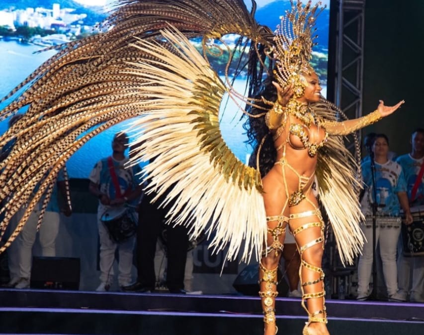 woman in Carnival attire