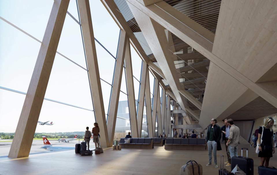 Zurich Airport Is Building The World's Largest Terminal Made Entirely From Wood