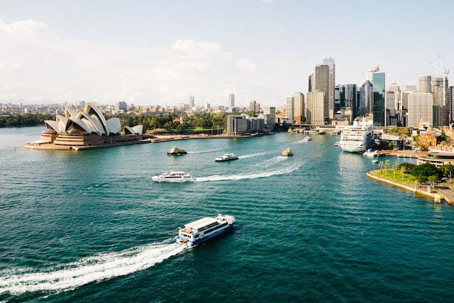 city skyline shot of sydney australia