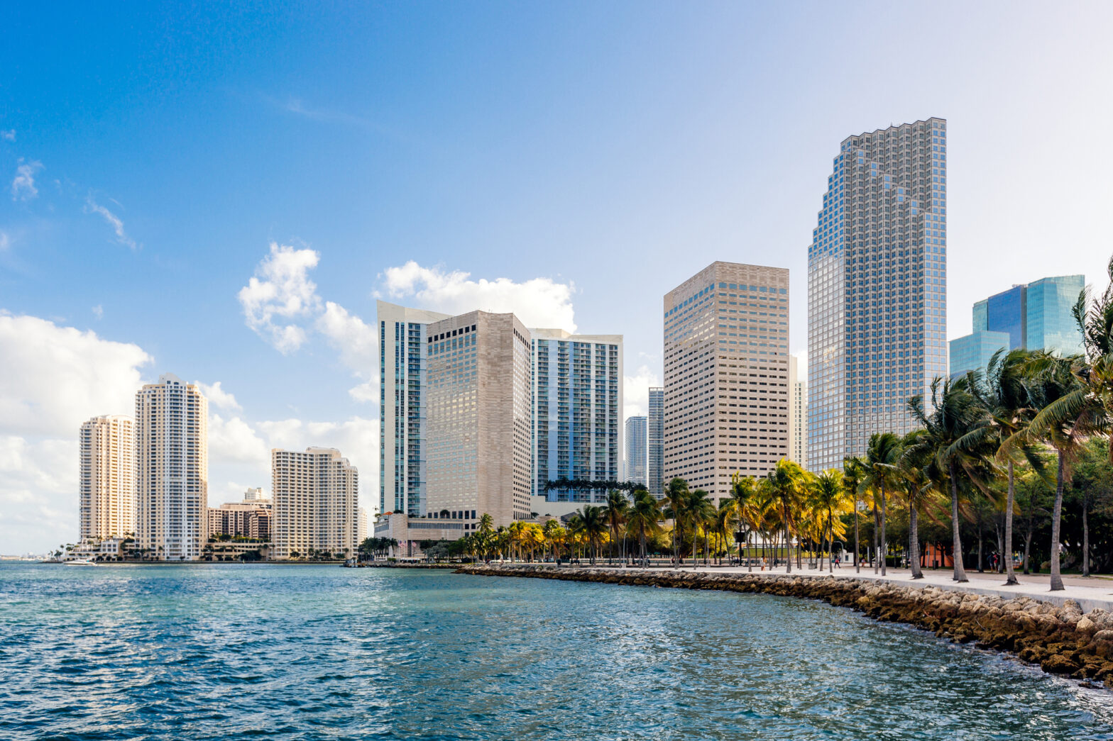 Miami downtown skyline with modern office skyscrapers, Florida, USA