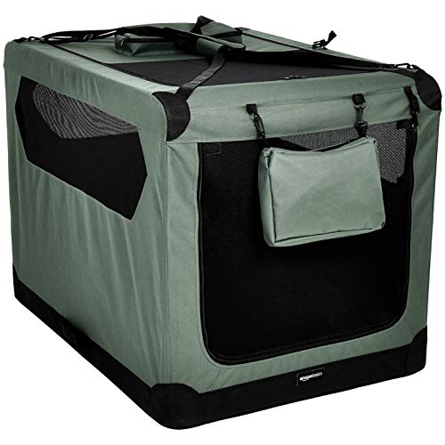 Amazon Basics Folding Portable Soft Pet Dog Crate Carrier Kennel