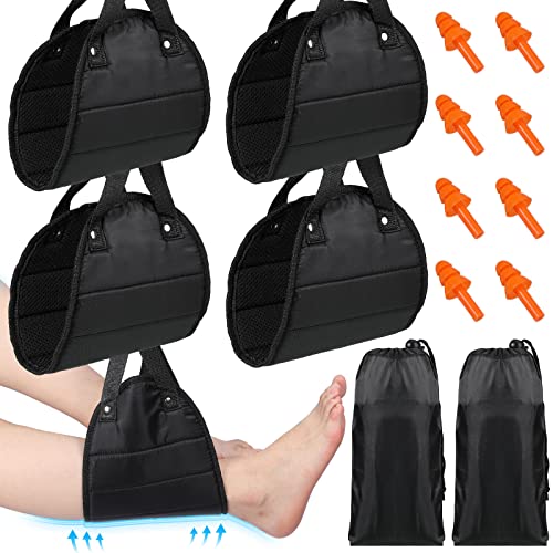 4 Pcs Airplane Foot Hammock Portable Travel Footrest