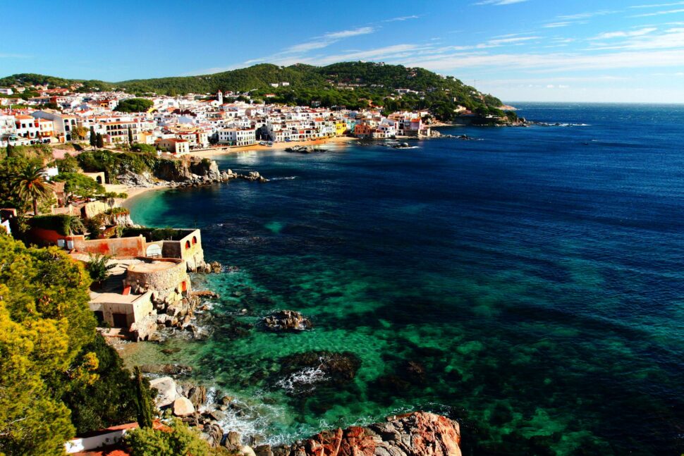 coastline view of village in Spain