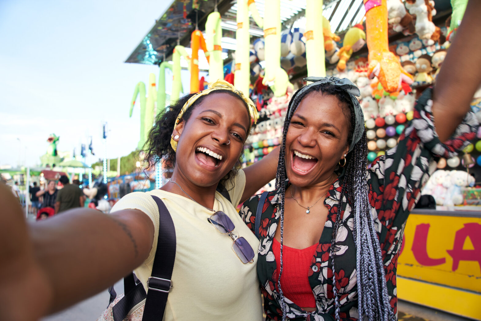 handbags on women at a festival