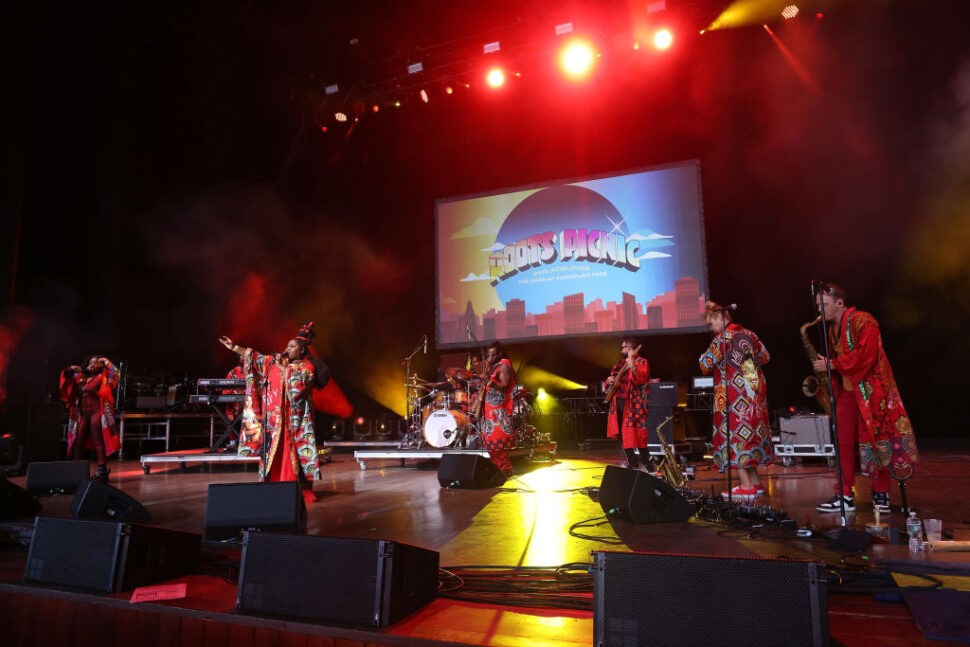 Tank and the Bangas performs during the 2022 Roots Picnic