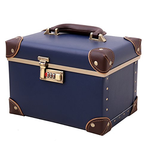 urecity Leather Makeup Train Case