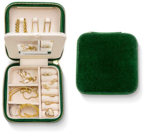 Velvet Travel Jewelry Box Organizer