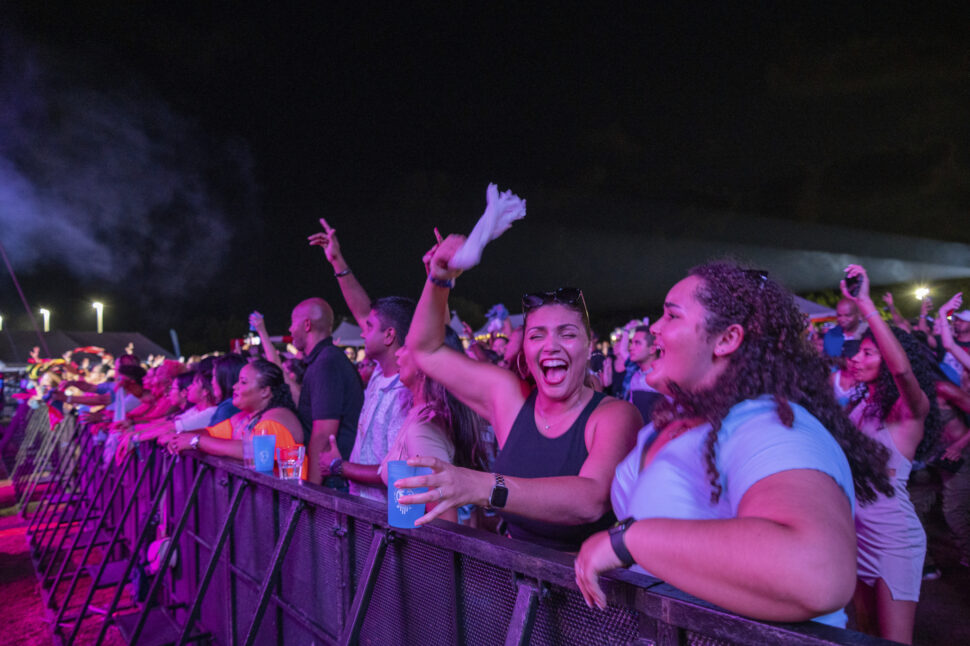 Crowd of people at the Out of This World Music Fest in Cayman Islands