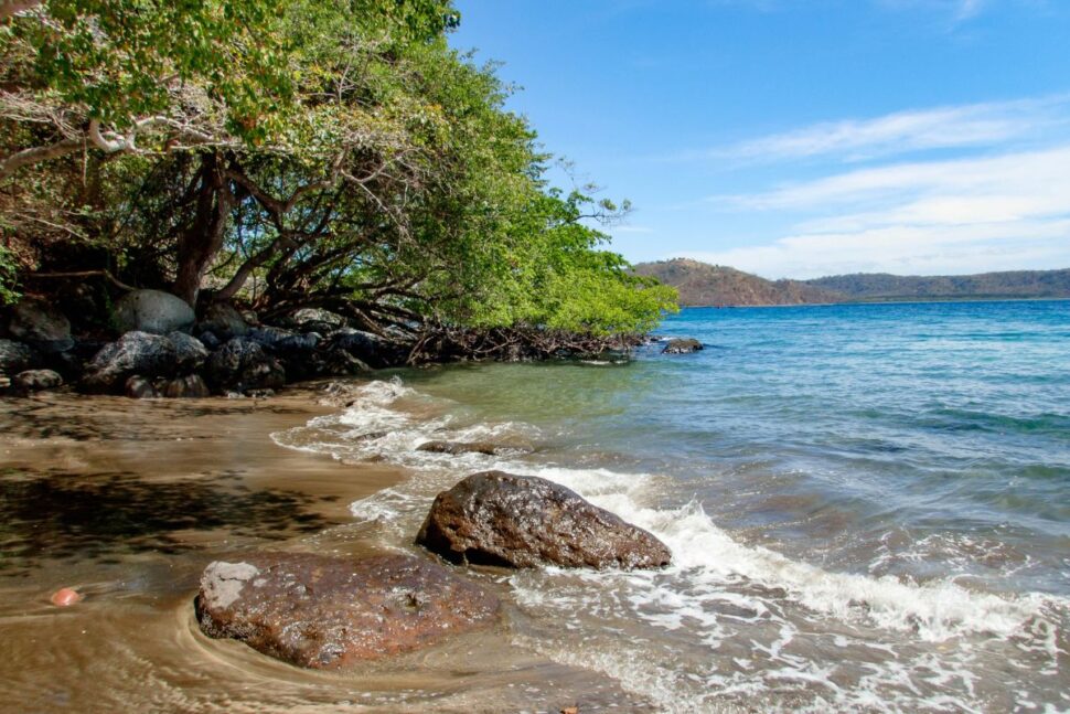 Peninsula Papagayo coastline in Costa Rica