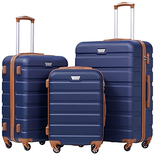 Coolife Luggage 3 Piece Set Suitcase