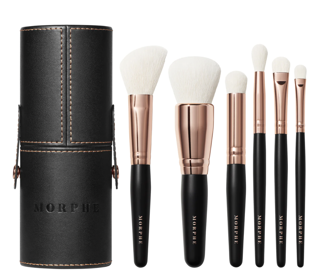 Morphe Rose Away 6-Piece Travel Brush Set