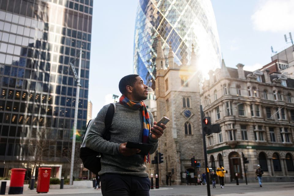 Man On Street In London