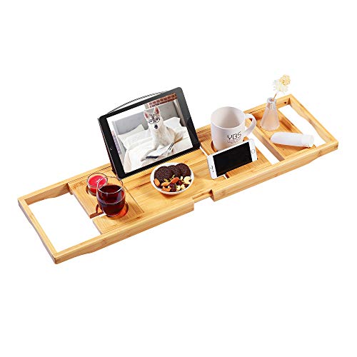 VaeFae Bamboo Bathtub Caddy Tray