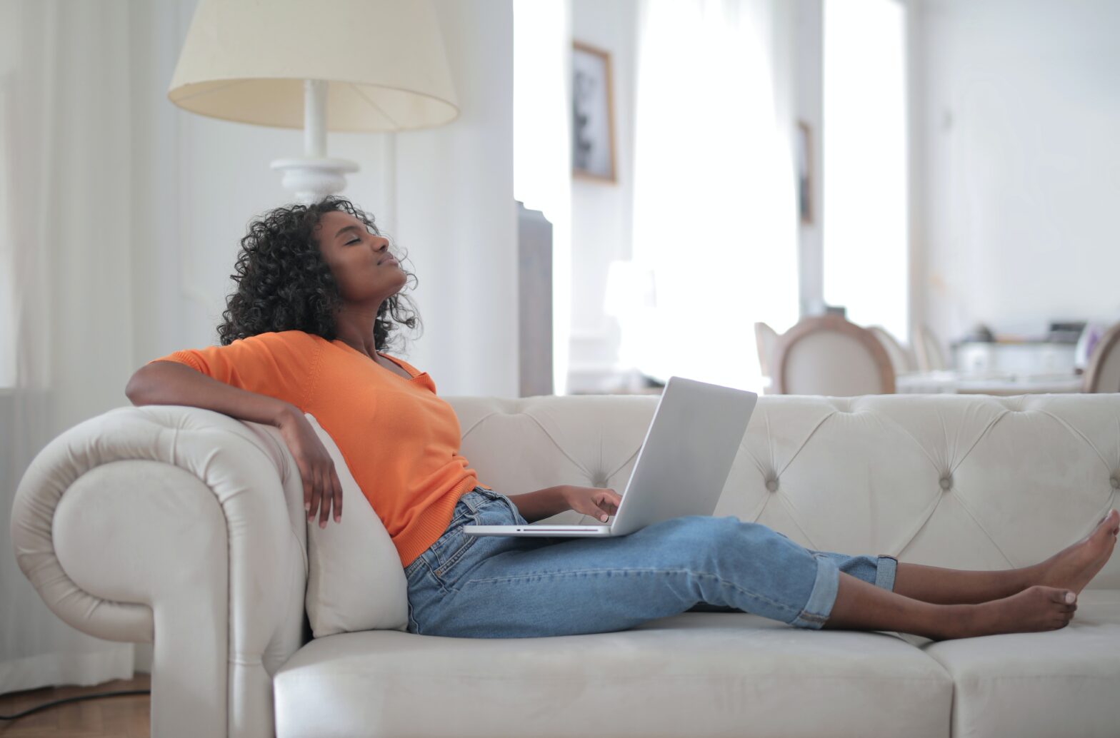 woman on computer