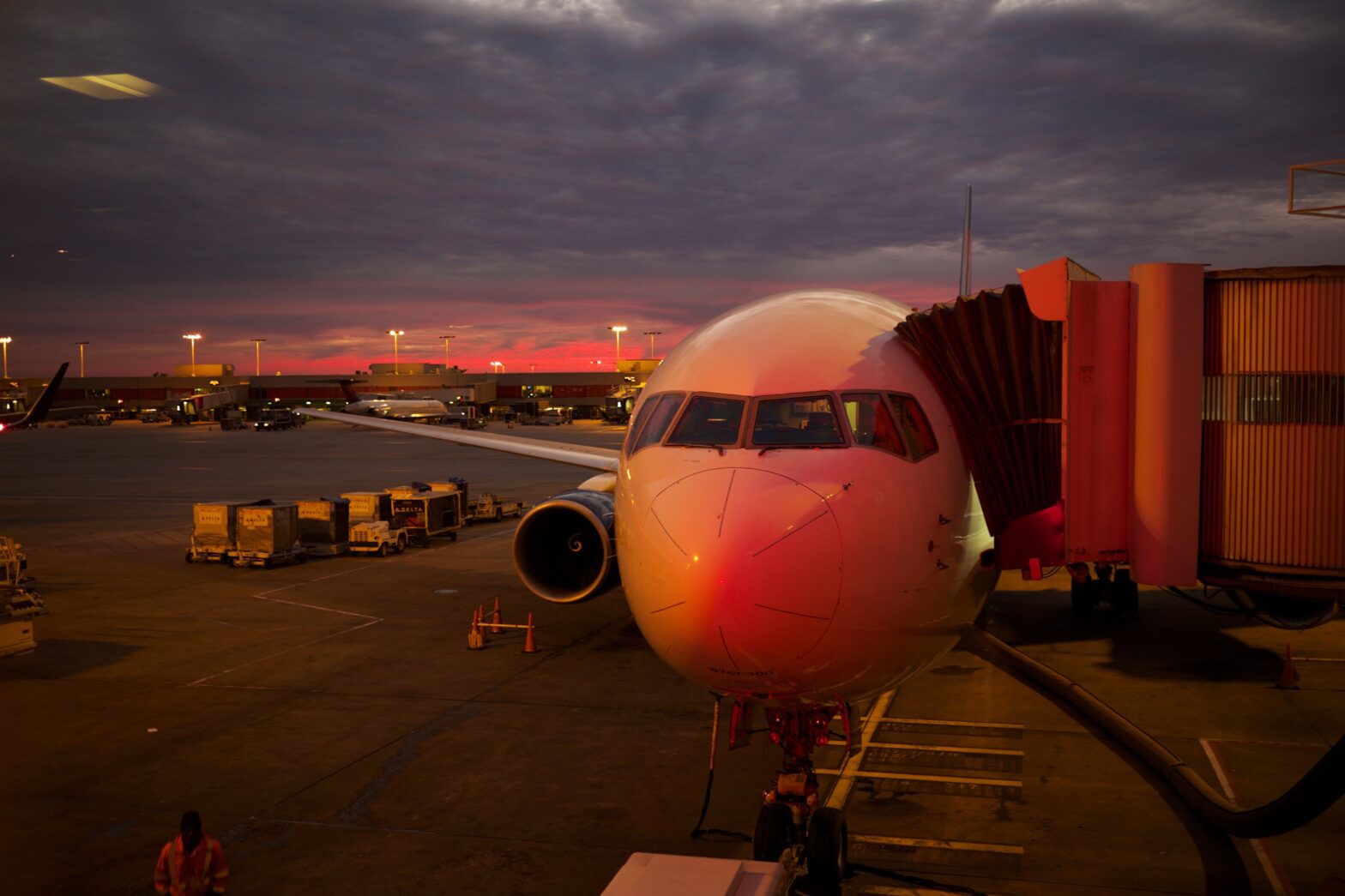 Plane at gate at the airport