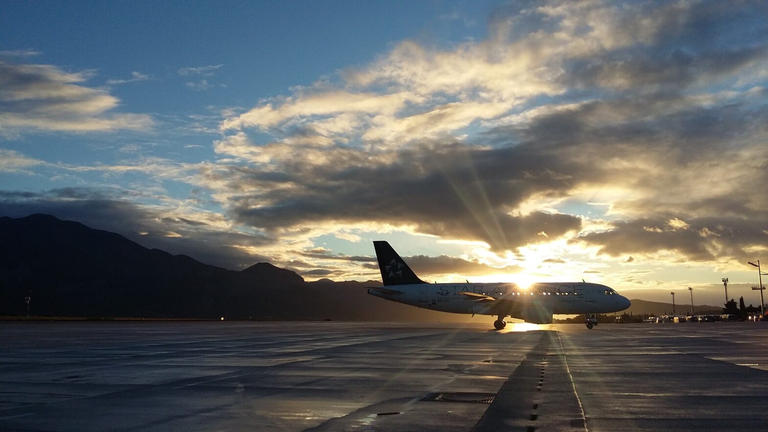 plane on tarmac at the airport