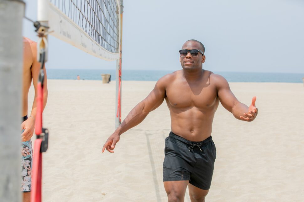 man on beach in Brazil in Latin America