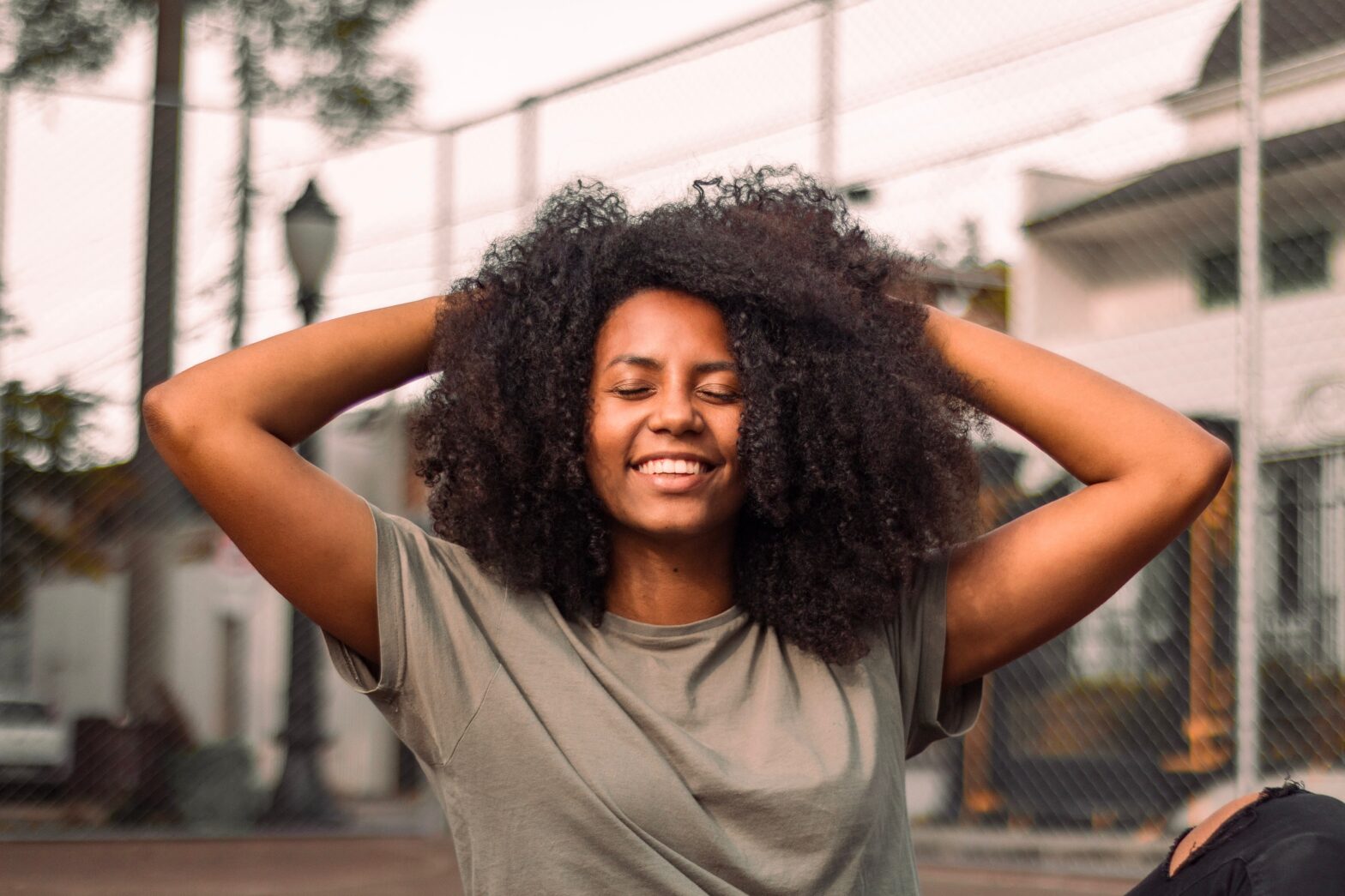 Black woman smiling