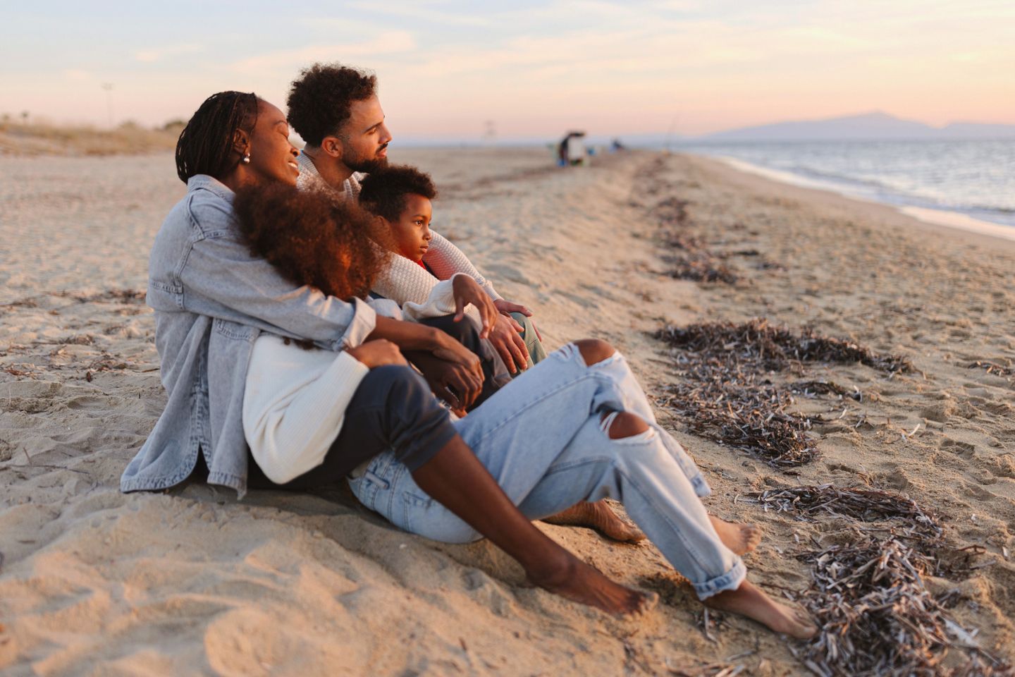 Family on Beach