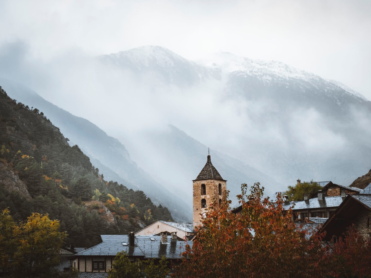 foggy mountains in Andorra