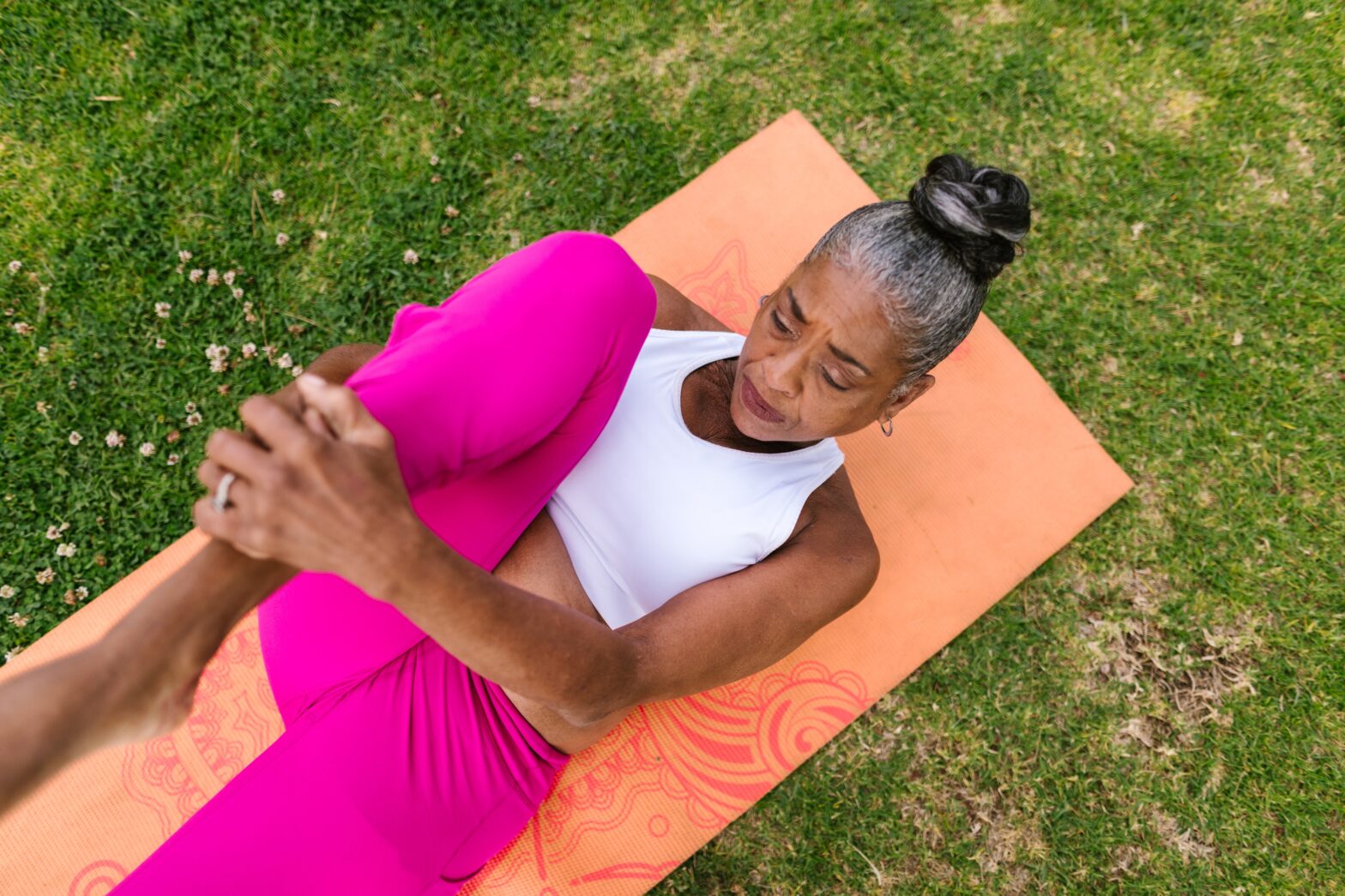 woman doing yoga