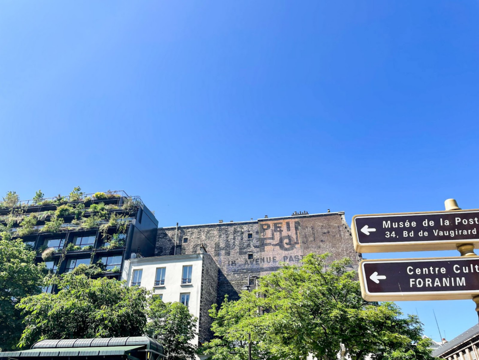 The areas in the Parisian countryside are worth the visit. Check out what makes these arrondissements the best to stay in. 
Pictured: a suburban street in Paris with greenery on the buildings 